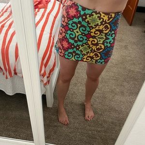 Funky colorful mini skirt